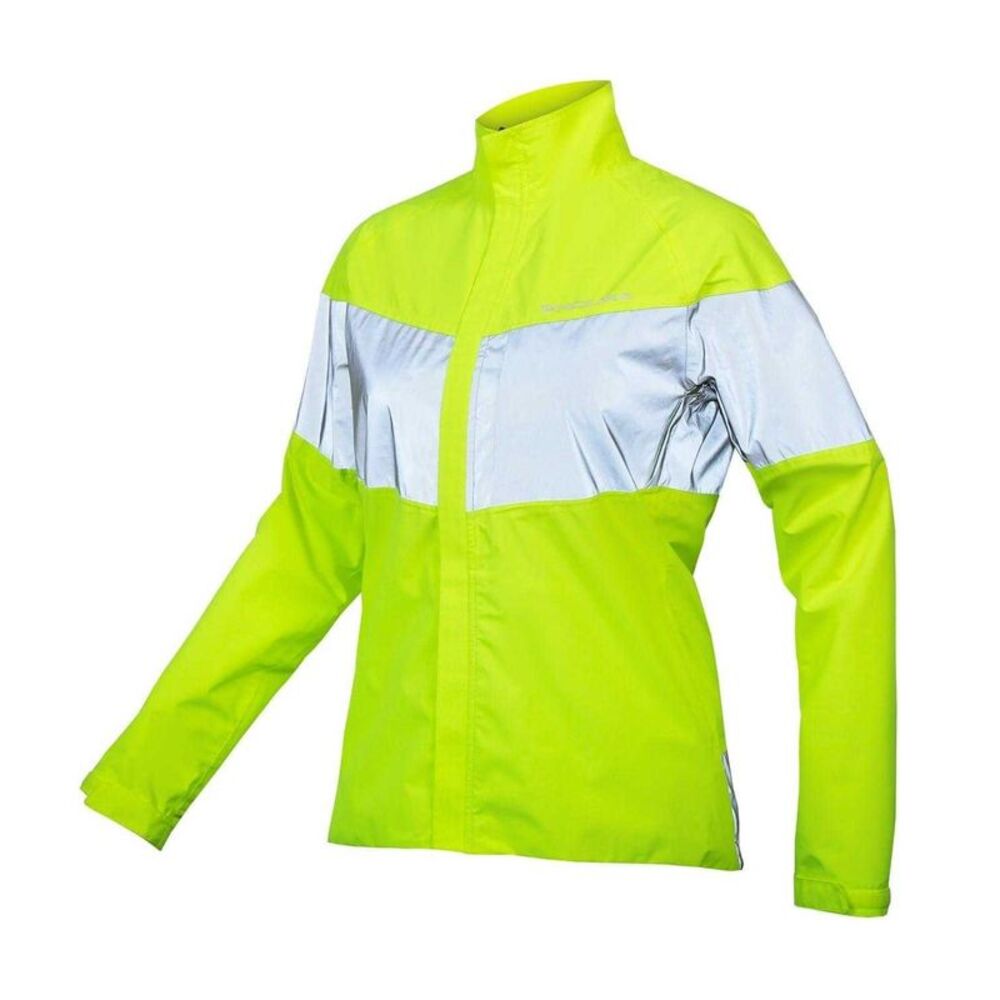 Endura Womens/Ladies Colour Block Funnel Neck Jacket / Bright Yellow